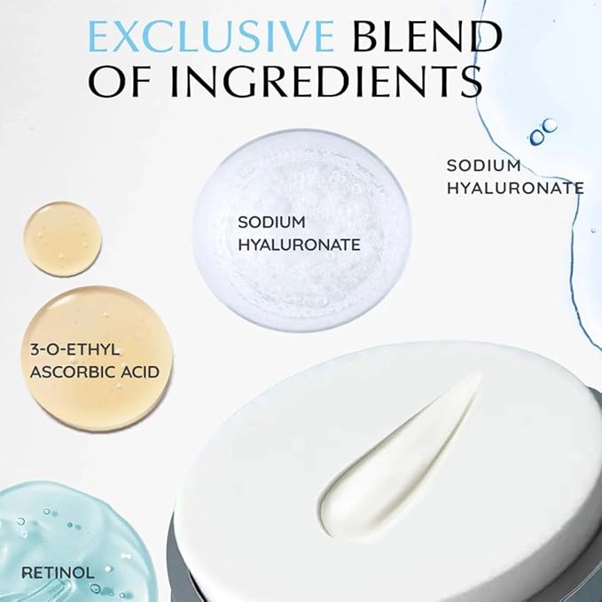 Retinol Collagen Cream for Wrinkles: Face, Neck | Collagen Cream for Tightening Skin | Anti Aging Facial Moisturizer Day and Night for Women and Men | 1.7 Fl OZ