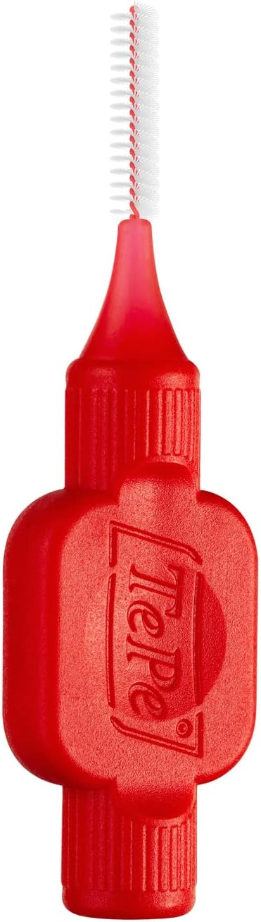 TePe Interdental Brush Original, Soft Dental Brush for Teeth Cleaning, Pack of 6, 0.5 mm, Extra-Small/Small Gaps, Red, Size 2