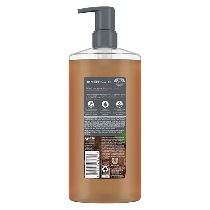 DOVE MEN + CARE Plant-Based Coconut + Guava Body Wash for Men For Moisturized Skin 26 Fl Oz