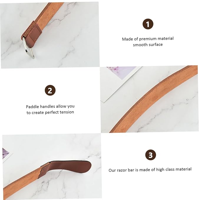 PartyKindom Beard Straight Razor Sharpening Cloth Hair Removal Strop Dual-sided Clipper Sharpener