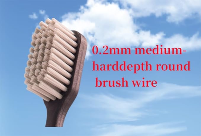 Adult Manual Hard-bristled Toothbrushes with Cover, Wide Head Medium Size,Hard Blue and Black Toothbrush 10 Count (1 Pack)