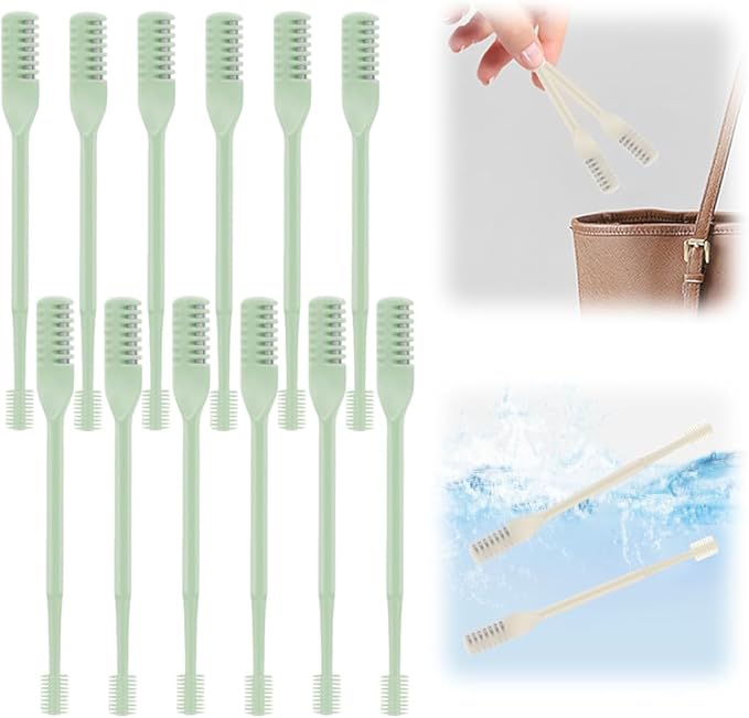 Nasal Hair Cutter, 2025 New Portable Manual Nose Hair Knife, Nasal Hair Trimmer for Men Women, 360 Rotating Nose Hair Removal Tool Travel Essential Halloween Christmas Gifts (Green, 12 Pcs)
