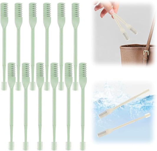Nasal Hair Cutter, 2025 New Portable Manual Nose Hair Knife, Nasal Hair Trimmer for Men Women, 360 Rotating Nose Hair Removal Tool Travel Essential Halloween Christmas Gifts (Green, 12 Pcs)