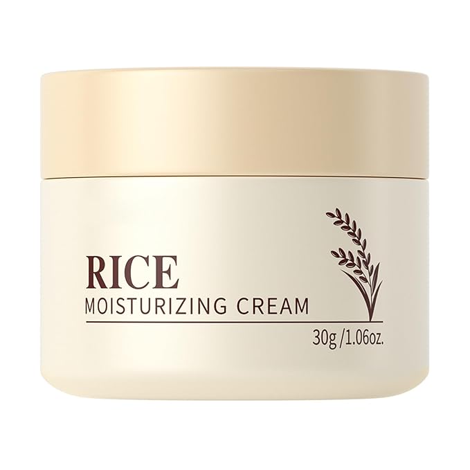Rice Face Cream, Long Lasting Hydration Quickly Absorbed Non-sticky Face Cream, Lightweight Firming Skin Removing Fine Lines Enhancing Skin Elasticity Beauty Moisturizer For Daily Care