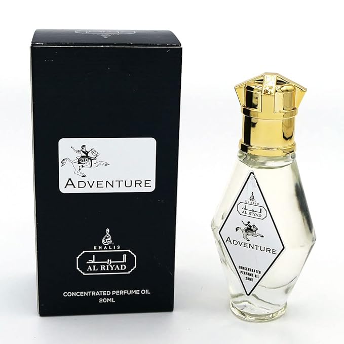 Maison d'Orient ADVENTURE 20 mL Roll On Perfume For Men, Alcohol-Free Fragrances. AL RIYAD (Roll On Body Oil) Traveling Essentials For Women and Cruise Accessories