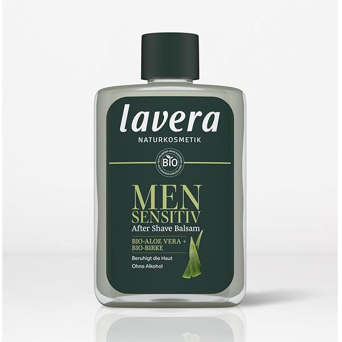 lavera Men sensitiv After Shave Balm - nourishes & refreshes - protects against burning, redness & dryness - soothes irritated skin - vegan - natural cosmetics - 100 ml'