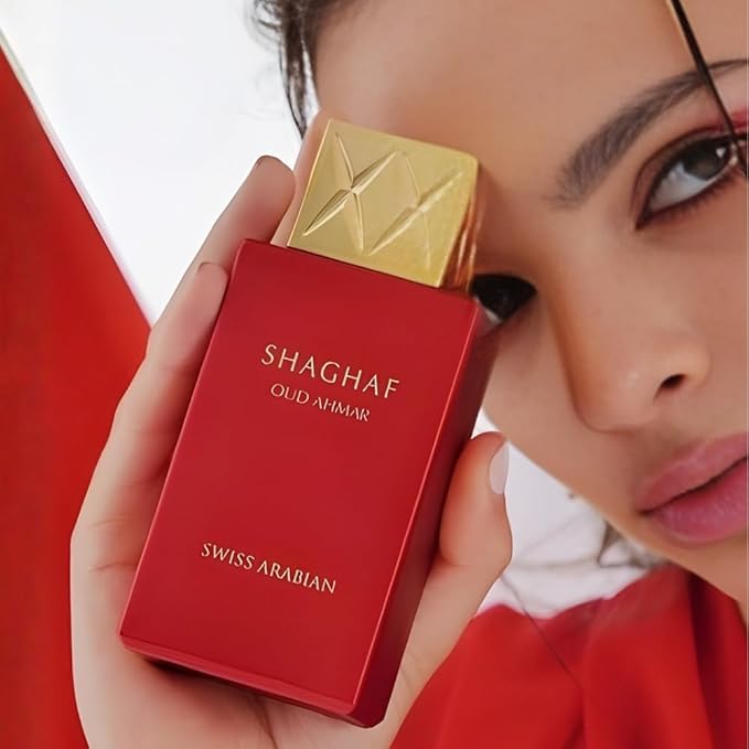 Swiss Arabian Shaghaf Oud Ahmar - Luxury Products From Dubai - Long Lasting And Addictive Personal EDP Spray Fragrance - Seductive, Signature Aroma - The Luxurious Scent Of Arabia - 2.5 oz