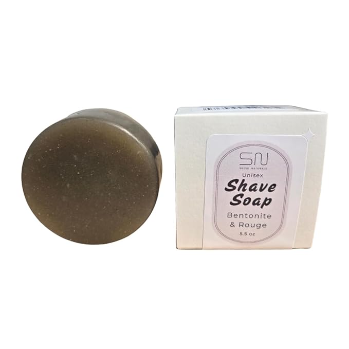 Seoul Naturals Shaving Bar Soap, Rouge with Bentonite Clay, k beauty, 5.5 oz