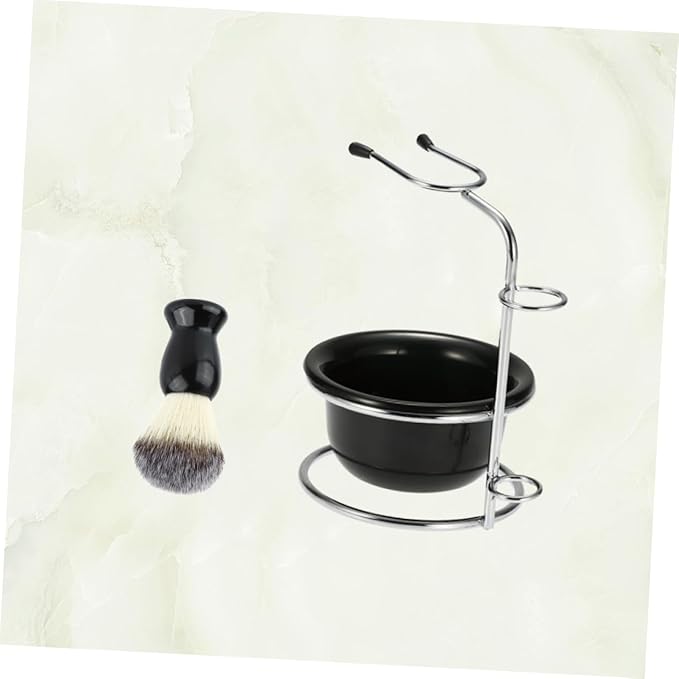 DOITOOL Razor Stand Shaving Brush Set Plastic Soap Bowl Holder Modern for Men Random Color