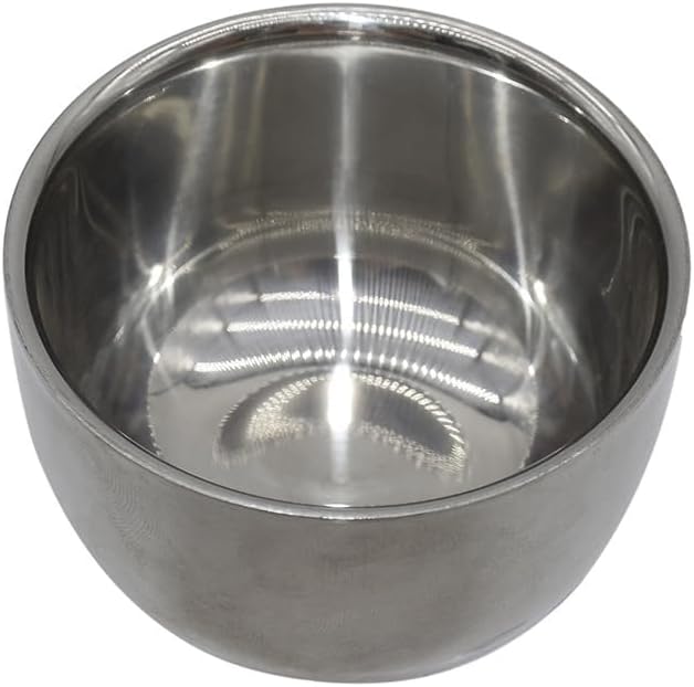 lasenersm 1 Piece Stainless Steel Shaving Soap Bowl Shaving Soap Mug Bowl Shaving Bowl Shaving Foam Bowl Shaving Cream Bowl For Men, 2.87 x 1.97 Inches, Silver