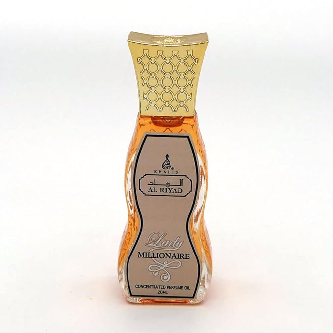 Maison d'Orient LADY MILLIONARIE 20 mL Roll On Oil Perfume For Women, Mini Perfume Bottle, Parfum For Women. AL RIYAD Perfume Oil Roll On (Perfumes Arabes de Mujer)