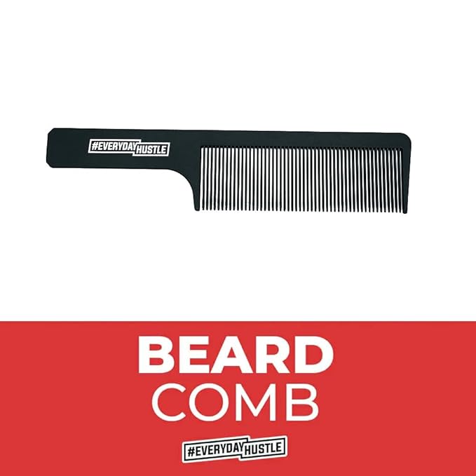 EverydayHustle Beard Comb for Men, 9 inch Beard Comb For Precise Beard Care And Control, Chicago Comb Style Alternative For Barbers And At Home Grooming