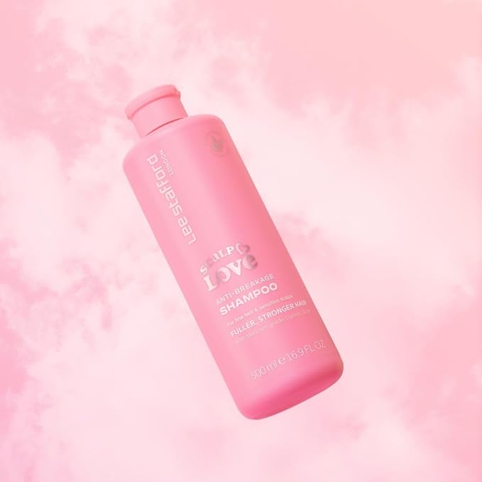 Lee Stafford Sensitive Exfoliating Shampoo | Scalp Love - Anti-Breakage Gentle Cleanser for Sensitive Skin, Promotes Hair Growth & Strength, Removes Buildup, Dirt & Dandruff, 16.9 Fl Oz