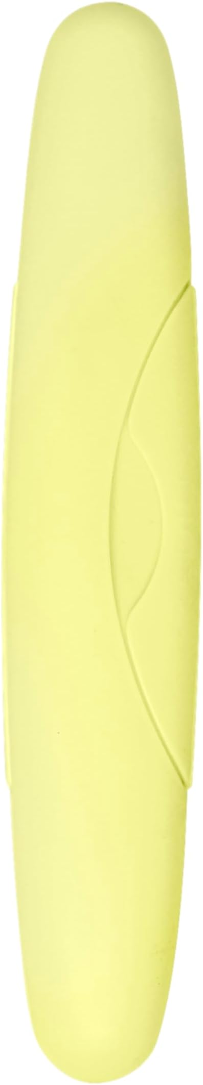 RADIUS Toothbrush Travel Case for Standard Brush, BPA-Free Recycled Plastic, Portable for Bathroom, School, Home, Camping (Lemon Yellow, 8.25H - 1.38W - 1.75L (in))
