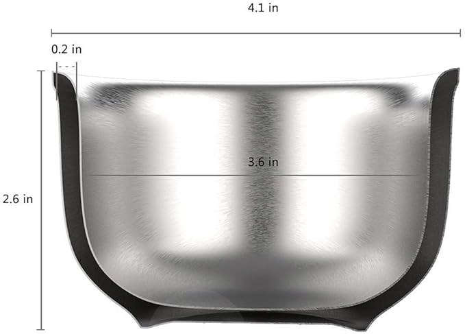 Anbbas Shaving Soap Bowl,3 Layers Food-Grade 304 Stainless Steel Shaving Cream Mug Cup for Brush Men Close Shave(Dia: 4.1 inches)