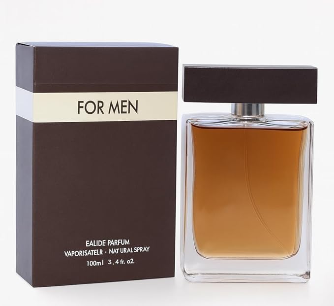 For Men Eau de Parfum 3.4 fl oz 100ml, Long Lasting Woody Amber Cologne Spray, Warm Spicy Aromatic Fragrance, Natural Vaporisateur, Sophisticated Masculine Scent for Daily Wear and Evening Occasions
