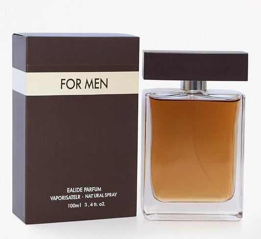 For Men Eau de Parfum 3.4 fl oz 100ml, Long Lasting Woody Amber Cologne Spray, Warm Spicy Aromatic Fragrance, Natural Vaporisateur, Sophisticated Masculine Scent for Daily Wear and Evening Occasions