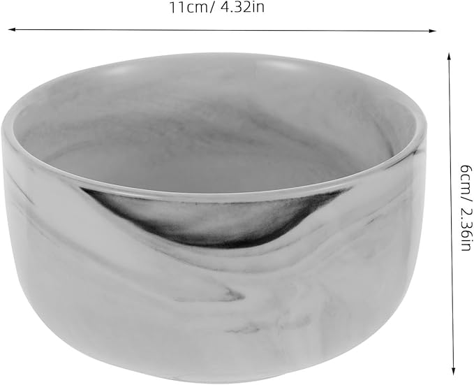 Beaupretty Marble Pattern Porcelain Shaving Soap Bowl Small Foaming Container for Men Shaving Equipment Skin Care Grooming Tool