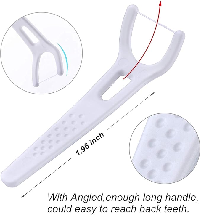 FAMILIFE Dental Floss Unwaxed Dental Floss Picks Unflavored Fluoride Free Back Teeth Toothpicks Flossing Flossers Threaders Sticks with 4 Travel Handy Cases 120 Count
