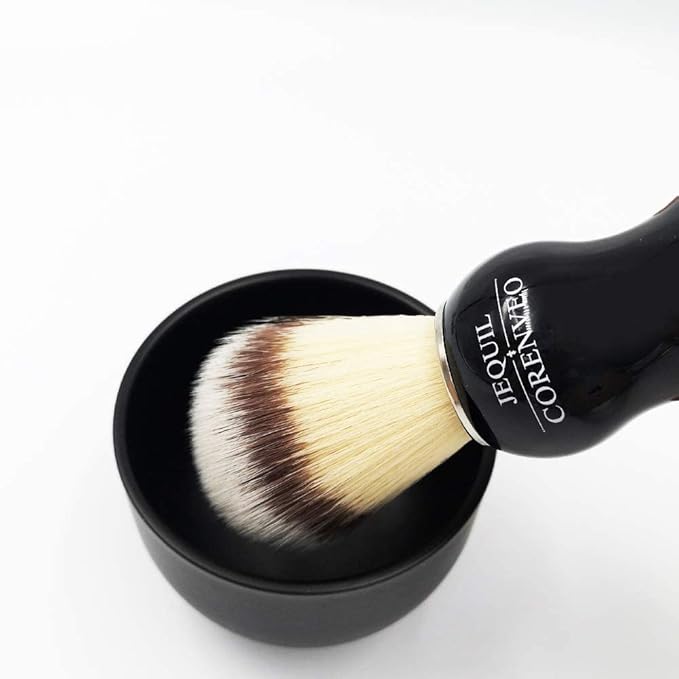 JEQUIL&CORENVEO Deluxe Shaving Kit for Men, 3 in 1 Shaving Set Includes Shaving Brush, Shaving Bowl, Razor & Brush Holder