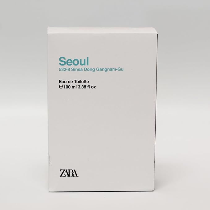 Zara Seoul 532-8 Sinsa Dong Gangnam-Gu Perfume for Men Hazelnut Pepper & Amber Aromatic Spicy Fragrance Eau de Toilette EDT 100ml (3.04 fl.oz)