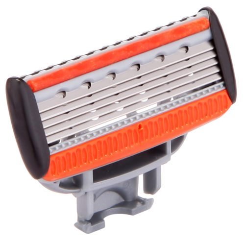 Men's 5-Blade Cartridge Razor System with Trimmer + 4 Extra Cartridges