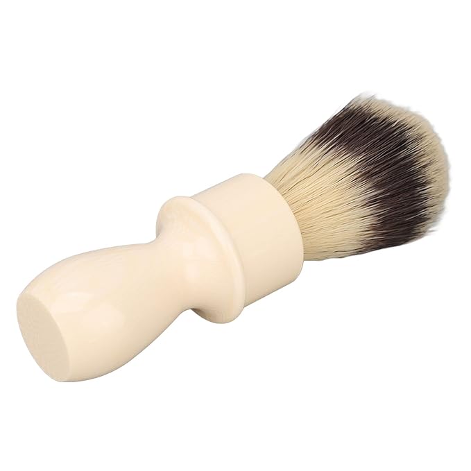 Men Shaving Brush, Professional Beard Shaving Brush with Soft Synthetic Hair, Ergonomic Resin Handle for Comfortable Grooming, Portable Face Shaving Tool for Home Salon Travel