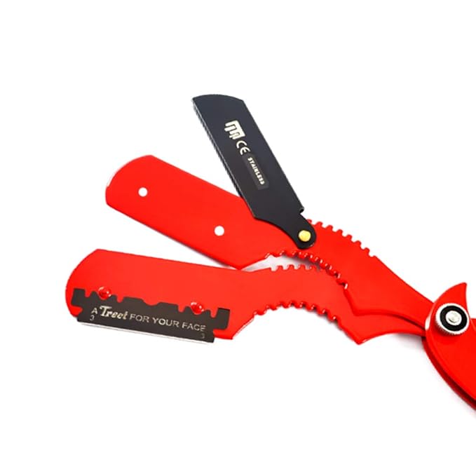 Luxury Wing Style Barber Wet Hair Shaving Razor Kit Straight Edge Folding Knife Men Cut Throat Blades