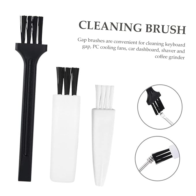 Angoily 90pcs Professional Beard Razor Cleaning Brush Mini Gap Plastic for Keyboard Fans Car Dashboard Shaver