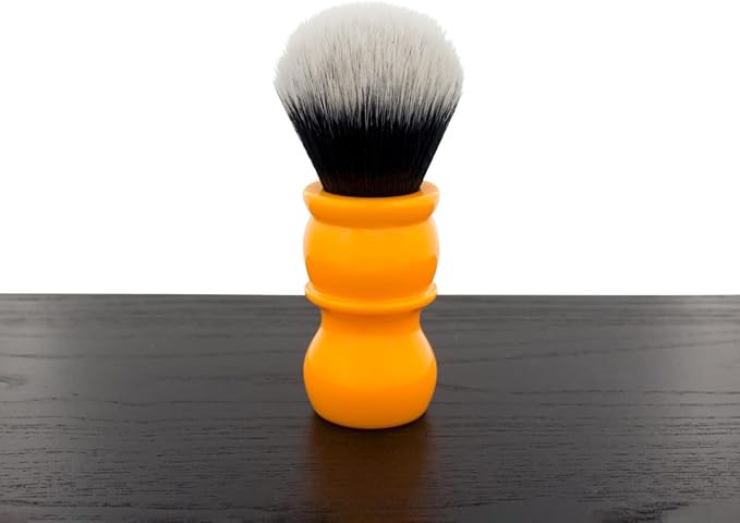Yaqi R1710 Butterscotch Orange Tuxedo Synthetic Shaving Brush