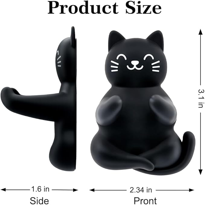 Black Cat Shower Razor Holder, Cute Cat Bathroom Decor, Cute Animal Razor Holder Gifts for Men Women Husband Wife, Couple Gifts for Boyfriend Girlfriend, Women Razor Bathroom Storage Gifts