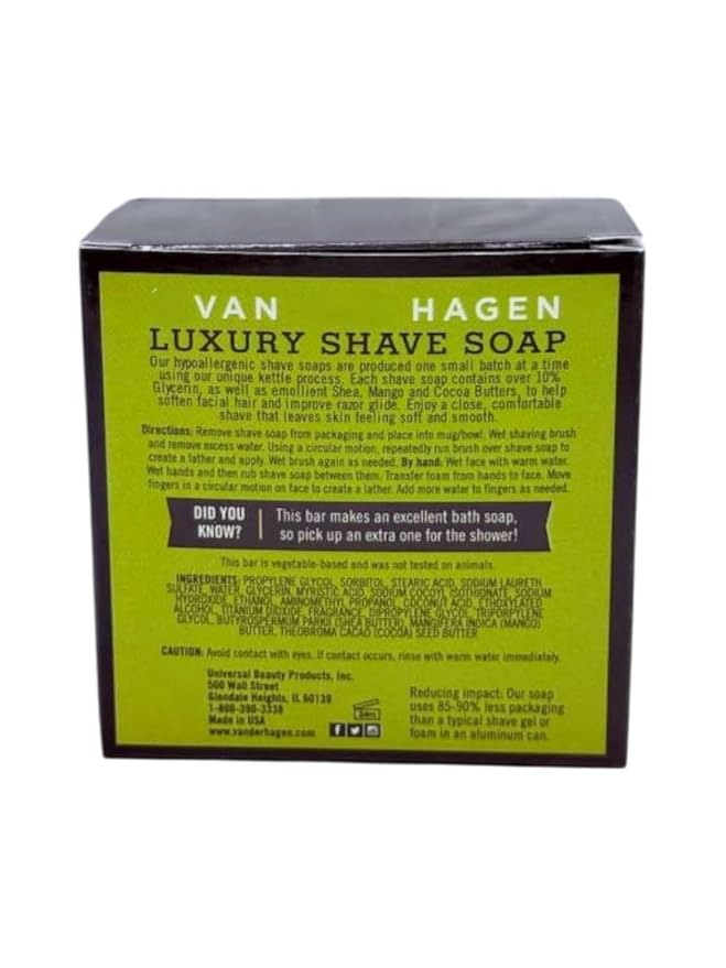 Men's Luxury Scented Shave Soap 3.5 oz – PACK 4 – Classic Wet Shaving Soap for Safety Razors – Rich, Lubricating Lather with Premium Scent – For use in shave and bath