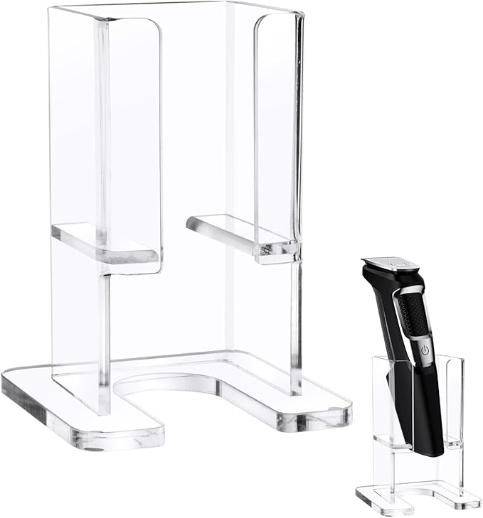 Beautyflier Electric Razor Stand for Philips Norelco Electric Shaver, Acrylic Base Holder for Men Storage Rack Bracket Home Bathroom Accessories, Universal Size