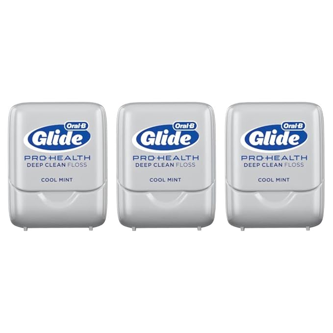 Oral-B Glide Pro-Health Dental Floss, Cool Mint, 40 M, 3 Count | Deep Clean | Pack of 2