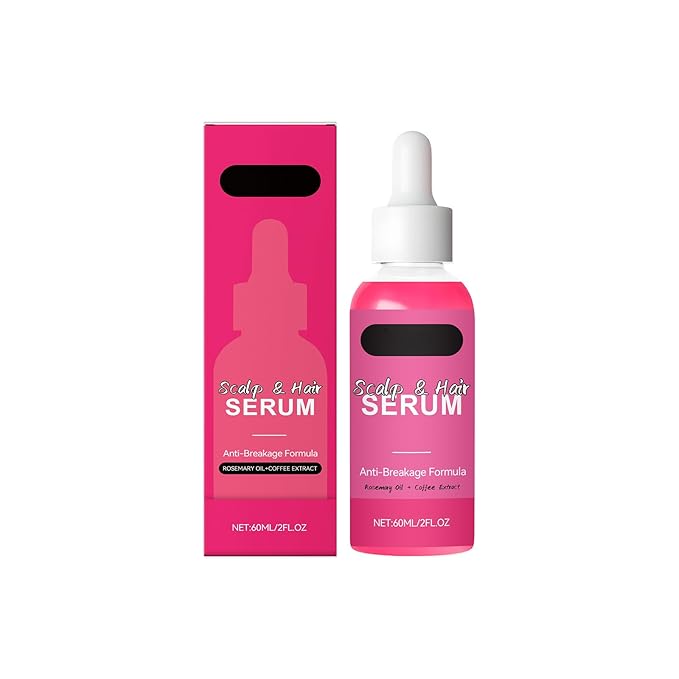 60ml Scalp & Hair Serum for Hair Growth – Nourishing Hair Oil with Rosemary & Coffee Extract to Repair Damaged Hair, Reduce Breakage, and Soothe Dry Scalp