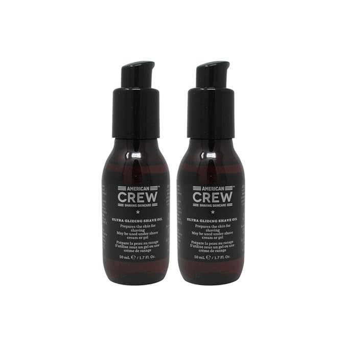 Bundle 2 Items : AMERICAN CREW Ultra Gliding Shave Oil, 1.7 Oz (Pack of 2)