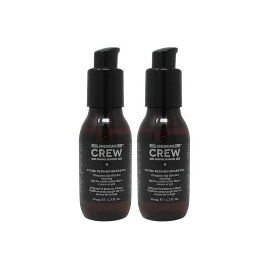 Bundle 2 Items : AMERICAN CREW Ultra Gliding Shave Oil, 1.7 Oz (Pack of 2)