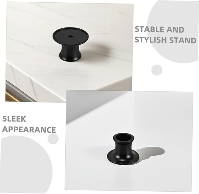 minkissy 2pcs Alloy Base Razor Stand for Vintage Shaving Brush Holder Multiuse Barber Storage Stand