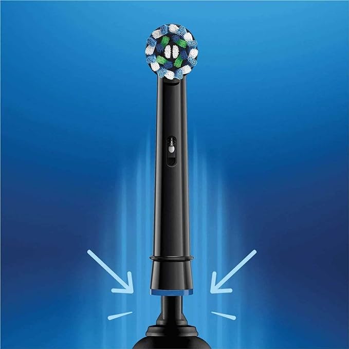 Oral-B Crossaction Electric Toothbrush Replacement Brush Head Refills, Black , 4 Count (Pack of 1)