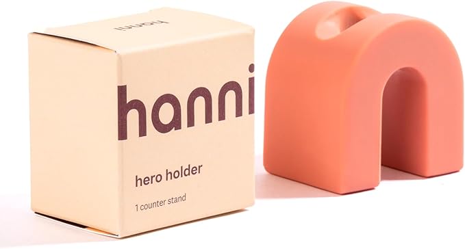 HANNI Hero Safety Razor Holder, Heavy Duty Storage Stand for Shaving Accessories, Bathroom Organizer for Men and Women, Clay