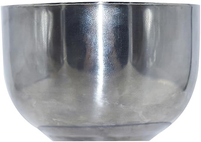 lasenersm 1 Piece Stainless Steel Shaving Soap Bowl Shaving Soap Mug Bowl Shaving Bowl Shaving Foam Bowl Shaving Cream Bowl For Men, 2.87 x 1.97 Inches, Silver