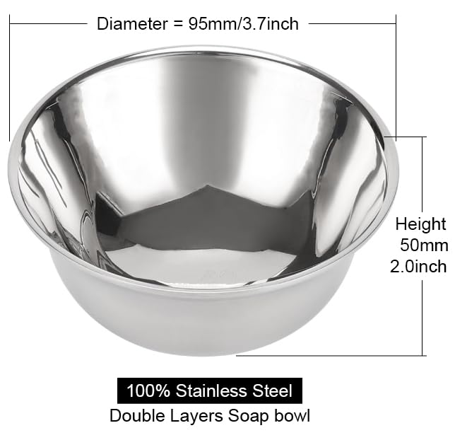 SANWA Deluxe Shaving Kit for Men,Stainless Steel Shaving Razor&Brush Stand Holder Soap Bowl Shave Brush Kit,Boyfriend Husband Dad Birthday Fathers Day for Him