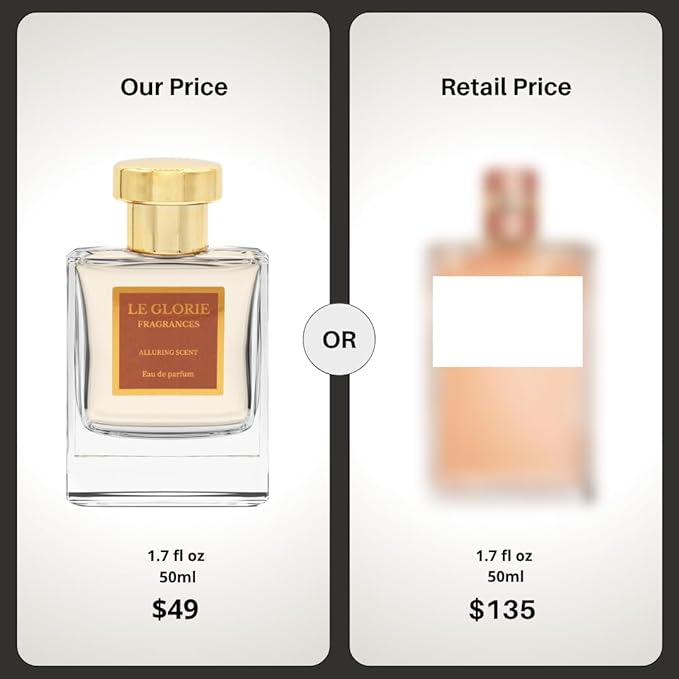 Inspired by C-Hha Al-lure, Alluring Scent EDP, Long Lasting Luxury Perfume Spray for Women, Cruelty Free - 0.33 oz 10ml