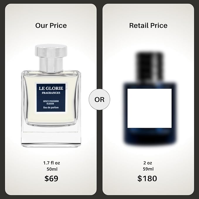 Inspired by D-ii.or S,a-U-va.ge El.i.x-iir Eau de Parfum, Spicy Fougere E. EDP, Long Lasting Luxury Perfume Spray for Men, Cruelty Free - 0.33 oz 10 ml