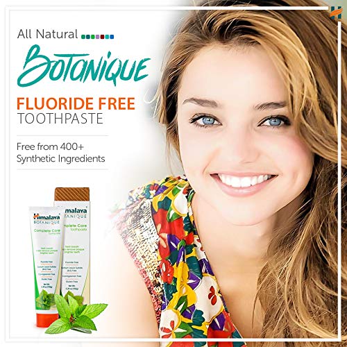 Himalaya Botanique Complete Care Toothpaste with Xylitol and Neem, Peppermint Flavor - Fluoride Free Toothpaste for Clean Teeth & Fresh Breath - Vegan, No Artificial Flavors or Colors, 5.29 oz