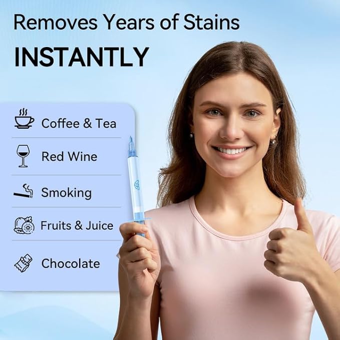 JTF Teeth Whitening Gel Kit: 35% Carbamide Peroxide Removes Stains from Coffee, Wine & Smoking, Safe for Sensitive Teeth & Gentle on Enamel - with 5 Whitening Gels and 1 Remineralization Gel, Mint