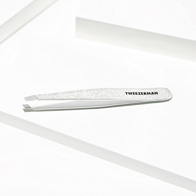 Tweezerman Exclusive Moon Dust Slant Tweezer - Hair Removal Tweezers, Stainless Steel