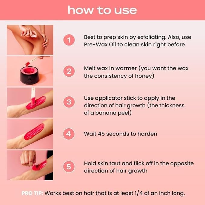 KoluaWax Premium Waxing Kit for Women - Beginner Friendly - Complete Wax Kit that includes 14oz of Wax Beads, Applicator, Pre and Post Care, Suitable for Sensitive Skin (Black)