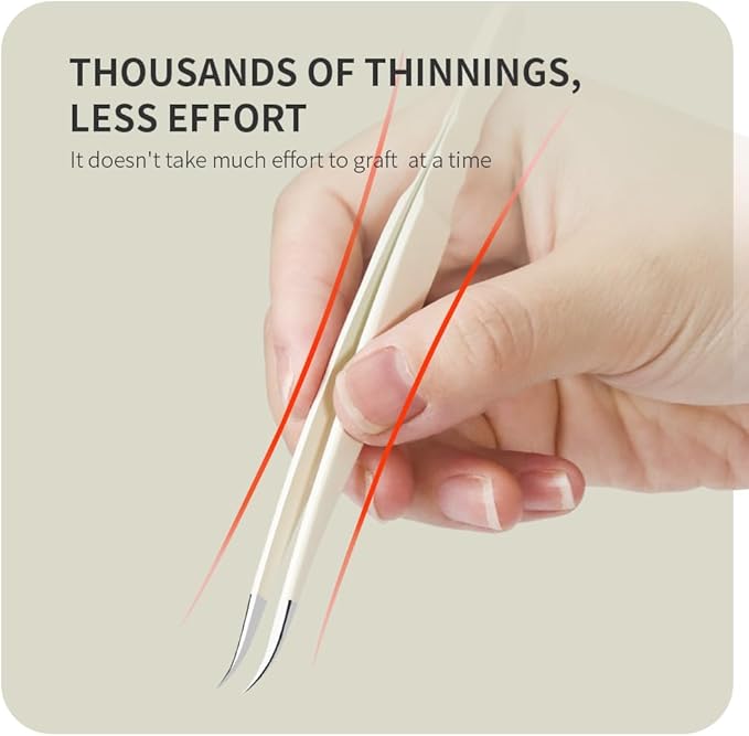 Lash Tweezers for Eyelash Extensions,Stainless Steel Lash Extension Tweezers for Easy Application and Removal-W01+02+04+06+07