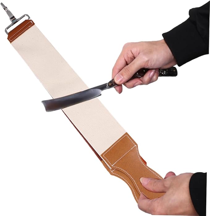 Happyyami Razor Sharpening Belt Rszor Strop Leather Straight Razor Strop for Knives Chisels